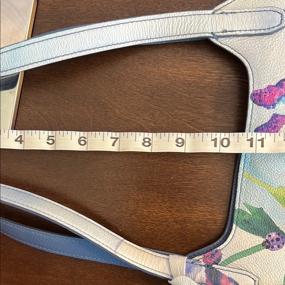 Brighton Blue and White Floral Butterfly Tote - Picture 8 of 13